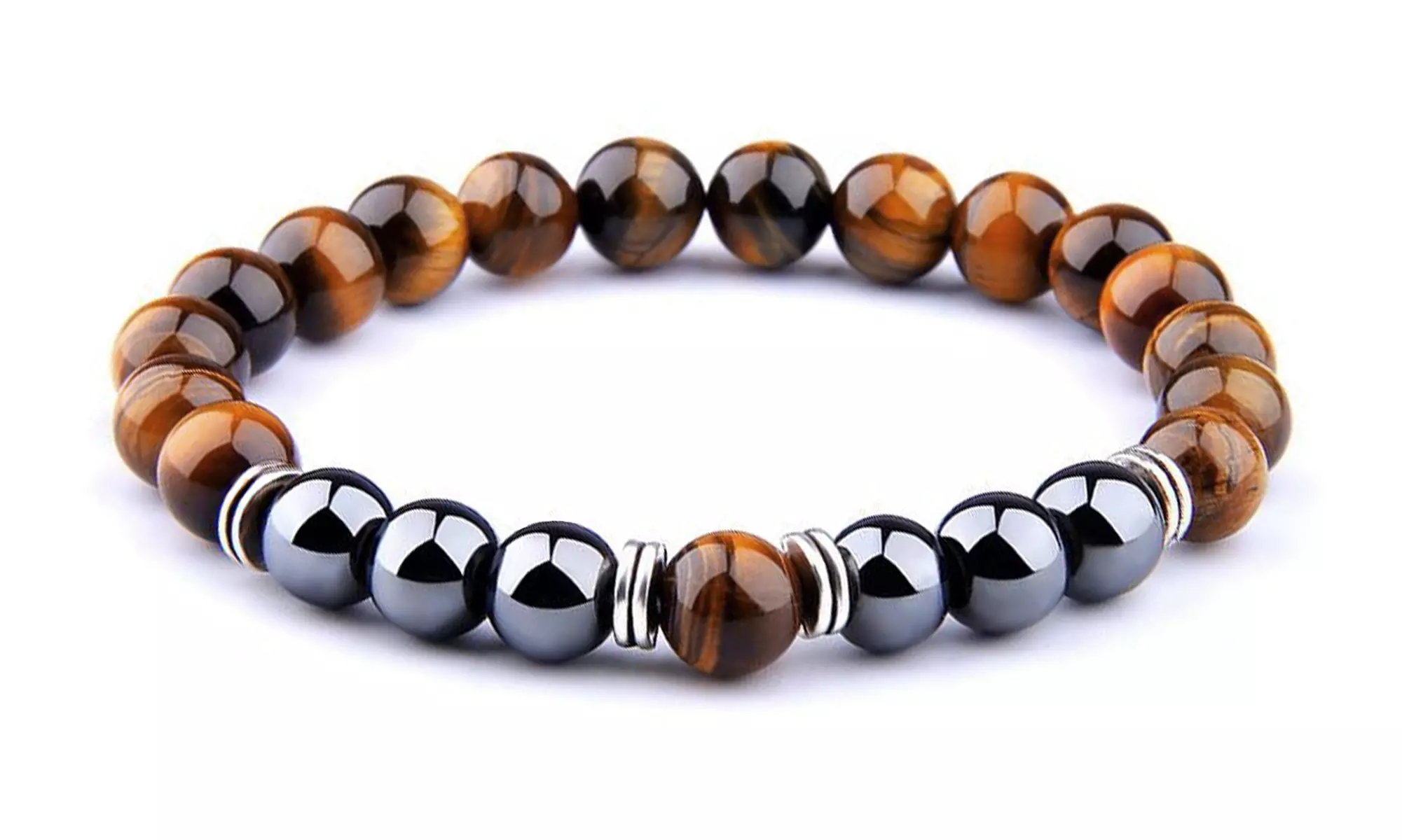 Tiger Eye Lava Hematite Bracelet by Akor - Primary Image