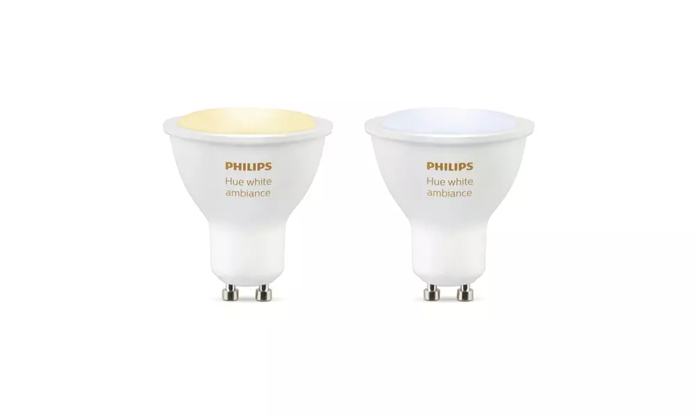 Philips Hue White Ambiance Gen 3 GU10 Dimmable LED Smart Bulbs (2-Pack) (Manufacturer Refurbished) - Second Medium