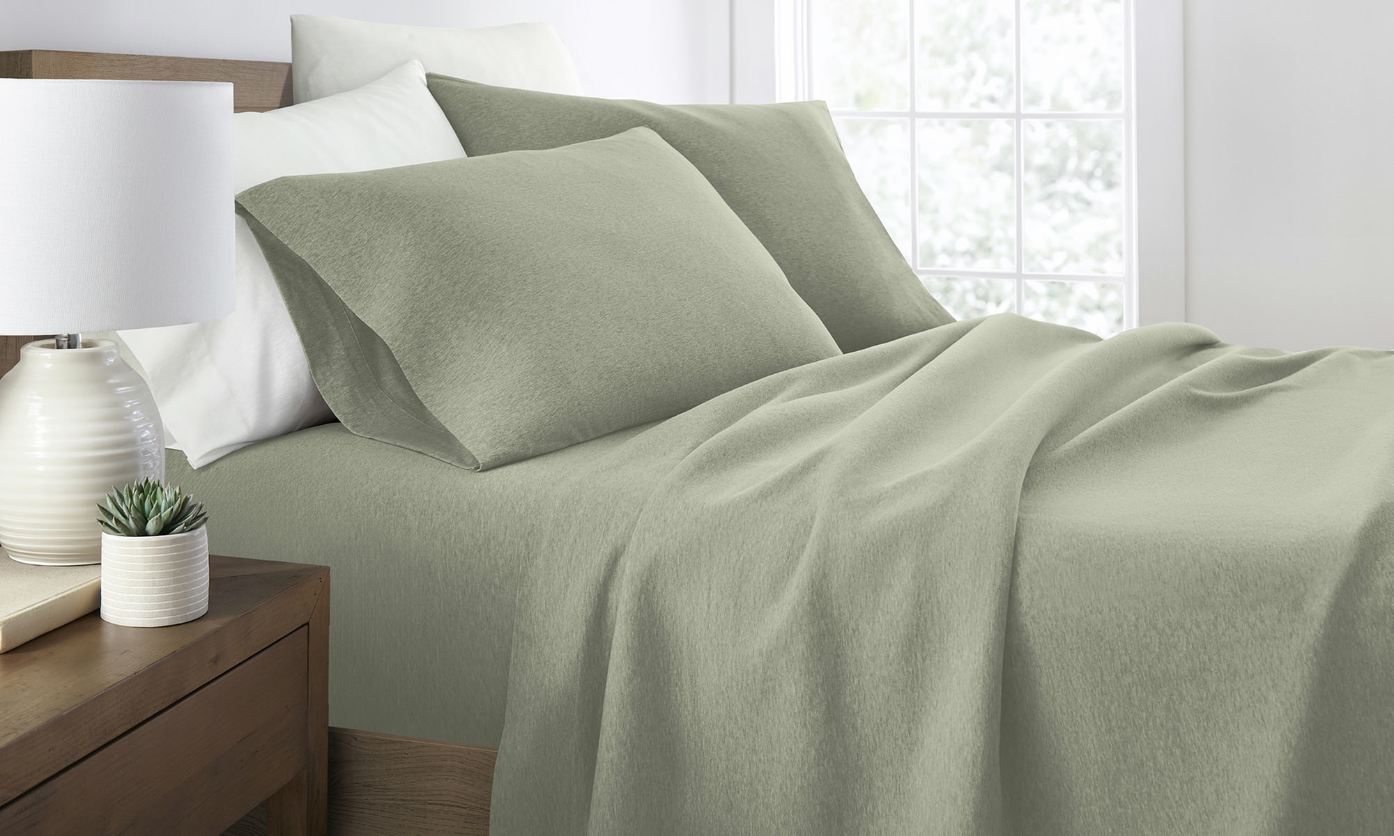  4 Piece Jersey Knit Sheet Set - Ultra Soft 100% Cotton