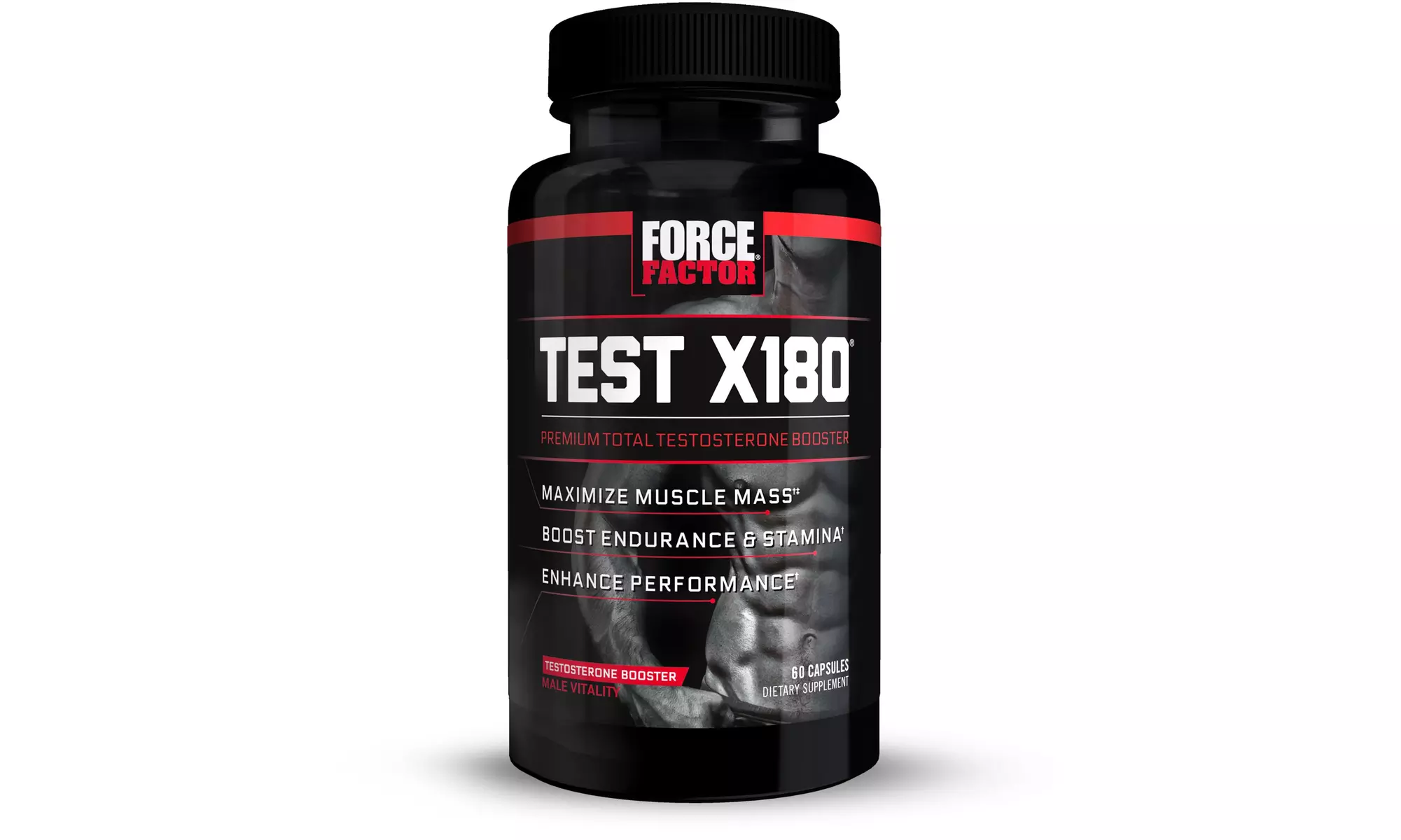 Force Factor Test X180 Testosterone Booster For Men - Primary Image