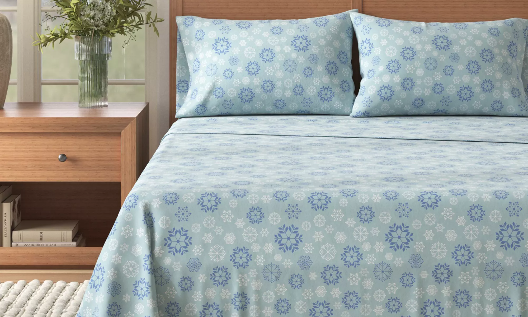 Turkish Cotton Winter-Theme Flannel Sheets Set