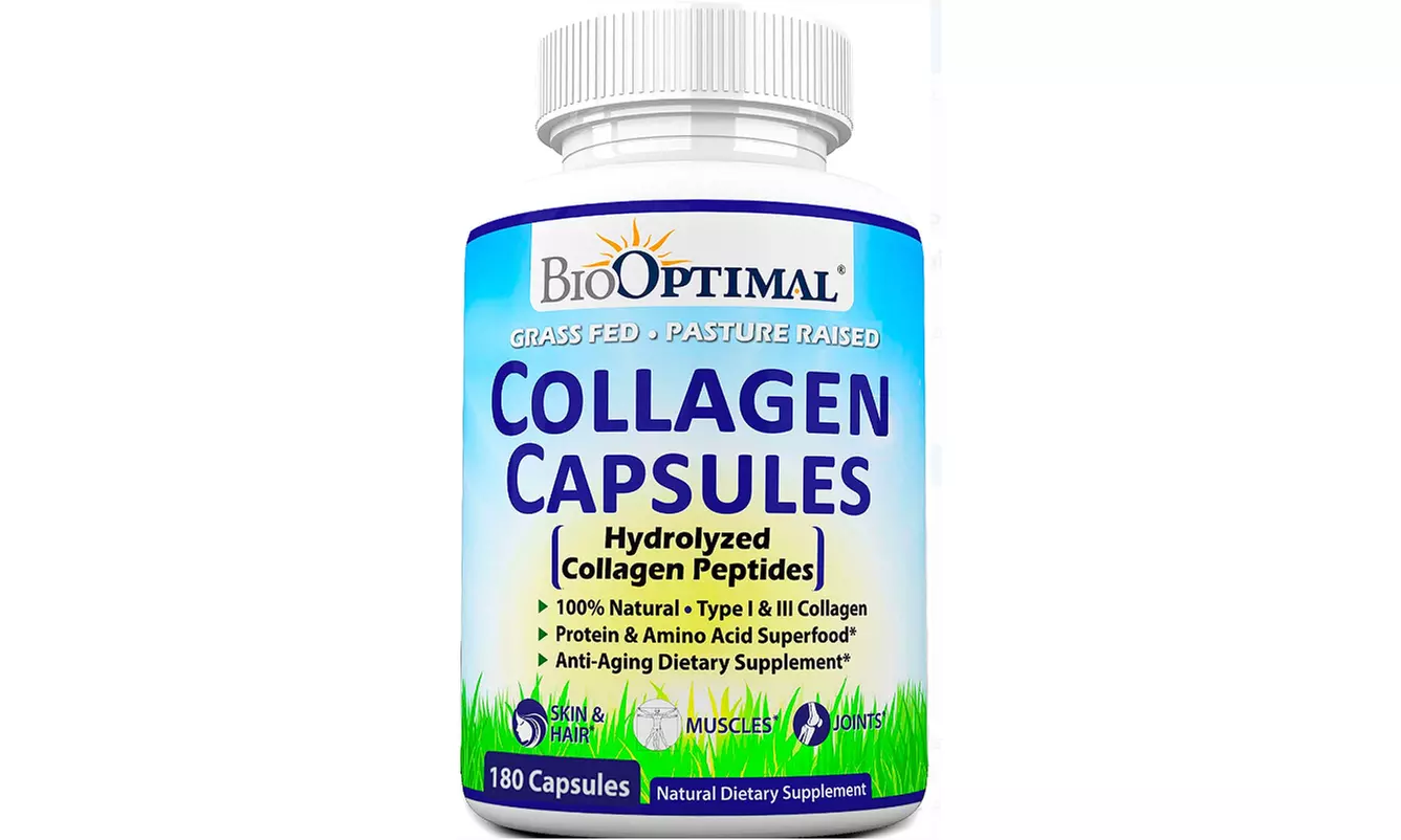 BioOptimal Collagen Pills Supplement for 180 Capsules-2 Pack - Primary Image