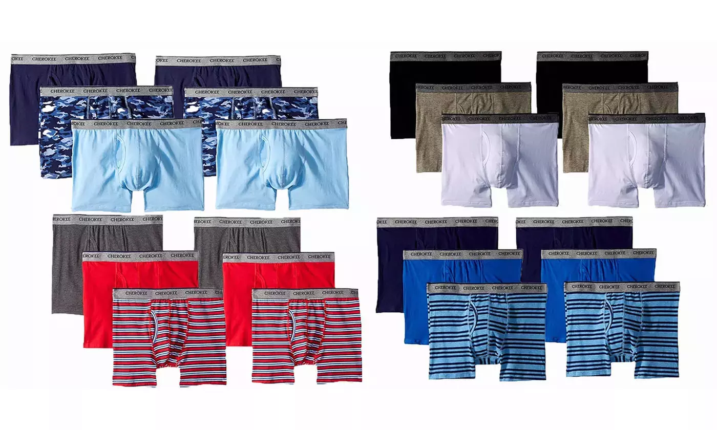 Cherokee Men's Cotton Stretch Boxer Briefs (6-Pack) - Primary Image