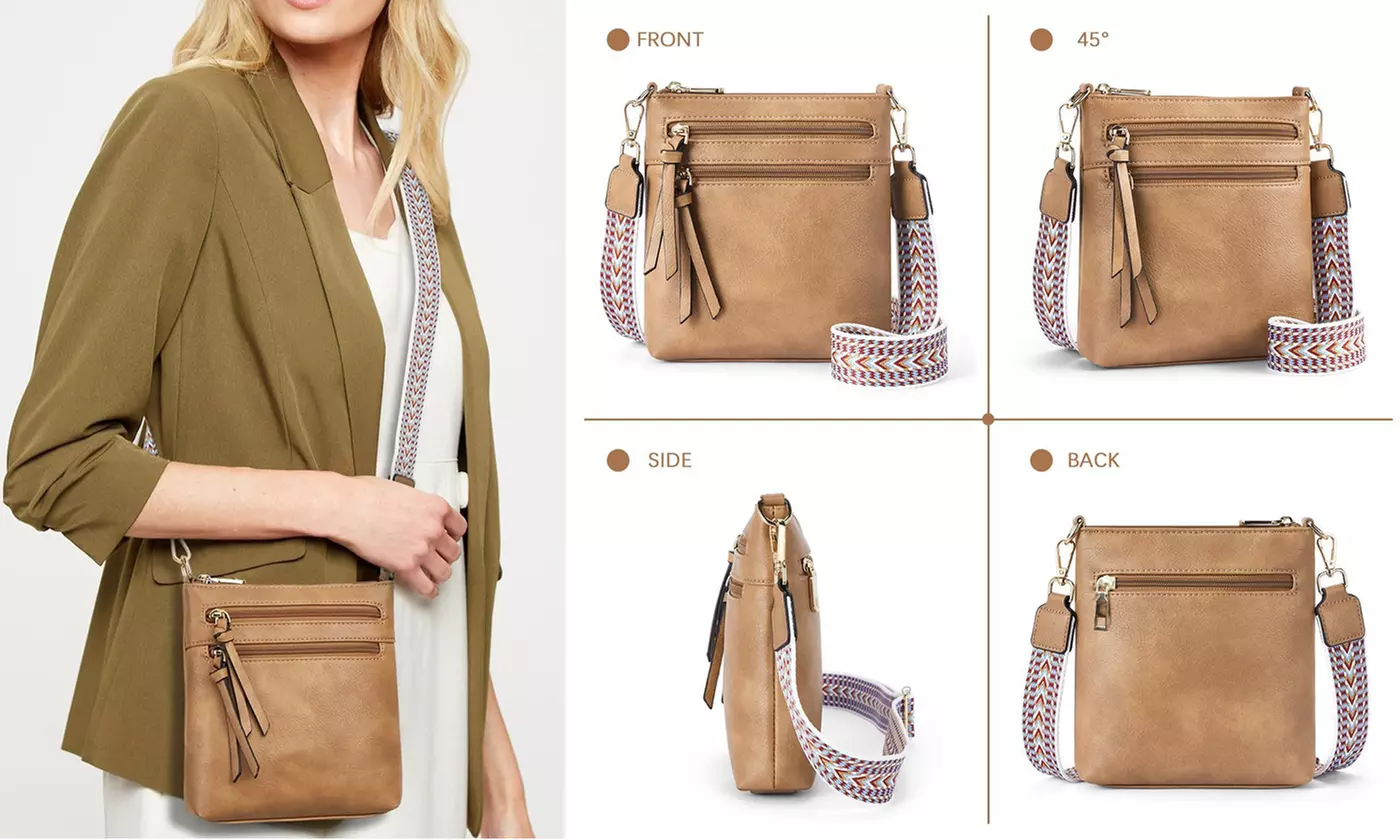 Small PU Leather Crossbody Bag for Women 