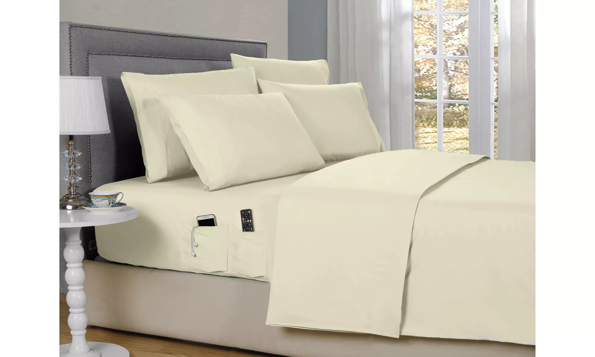 Kathy Ireland 6 Piece Smart Pocket Sheet Set
