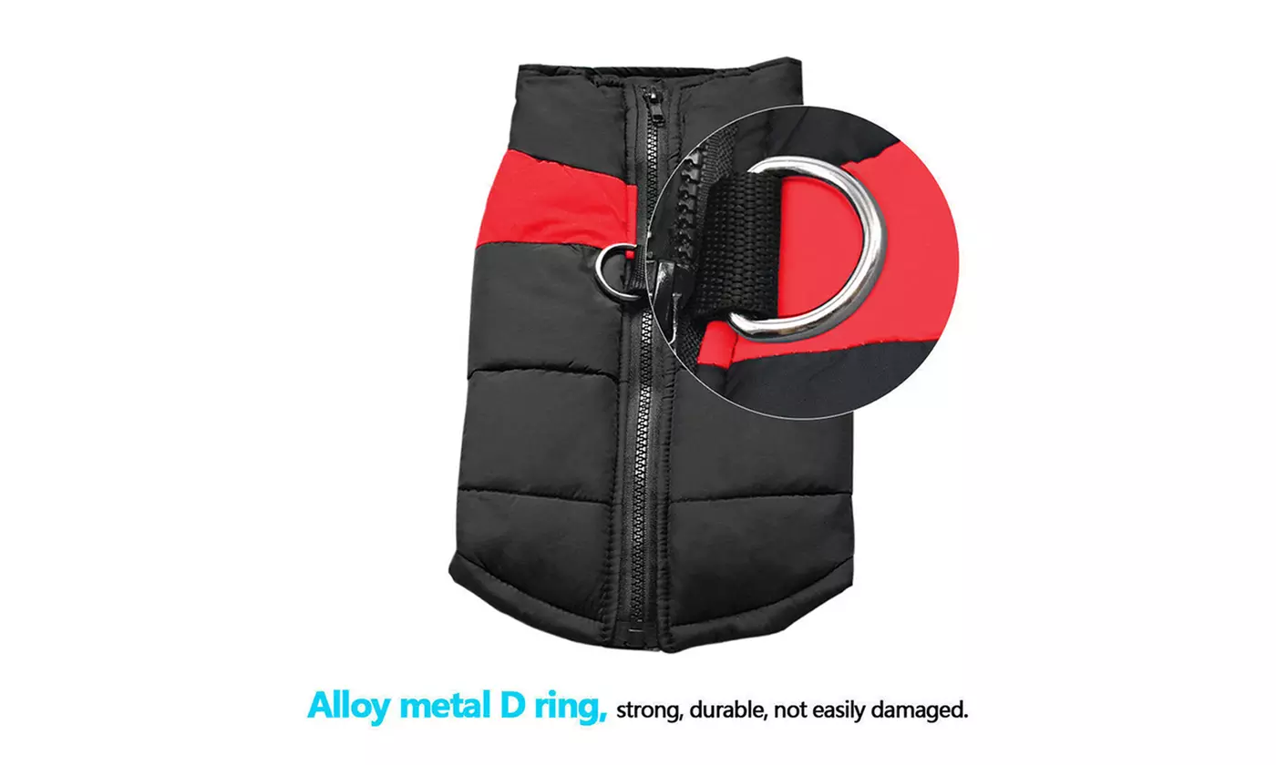 Pet Dog Vest Jacket Warm Waterproof Clothes Winter Padded Coat Small/Large