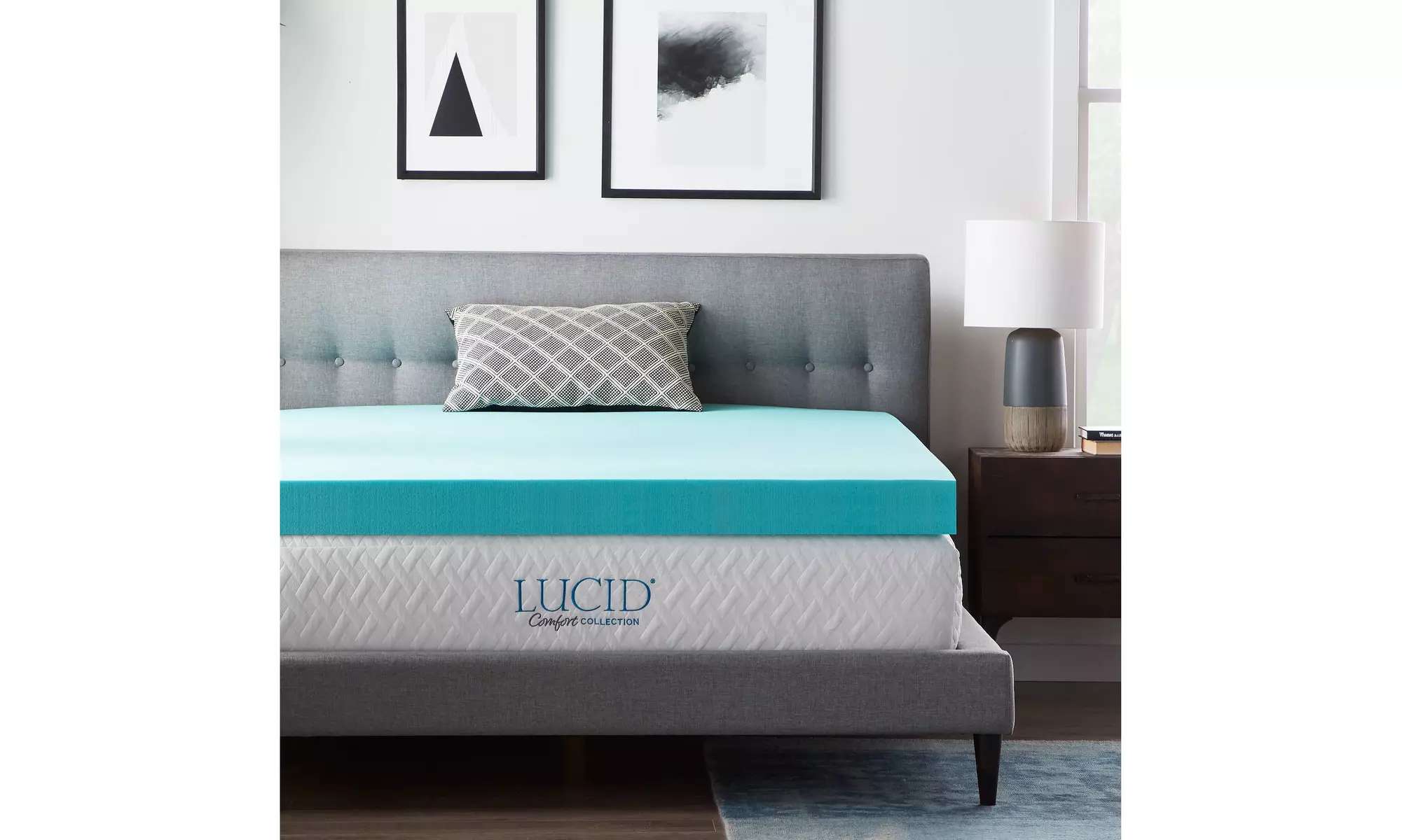 Lucid Comfort Collection Gel Memory Foam Toppers - Multiple Options Available - Primary Image
