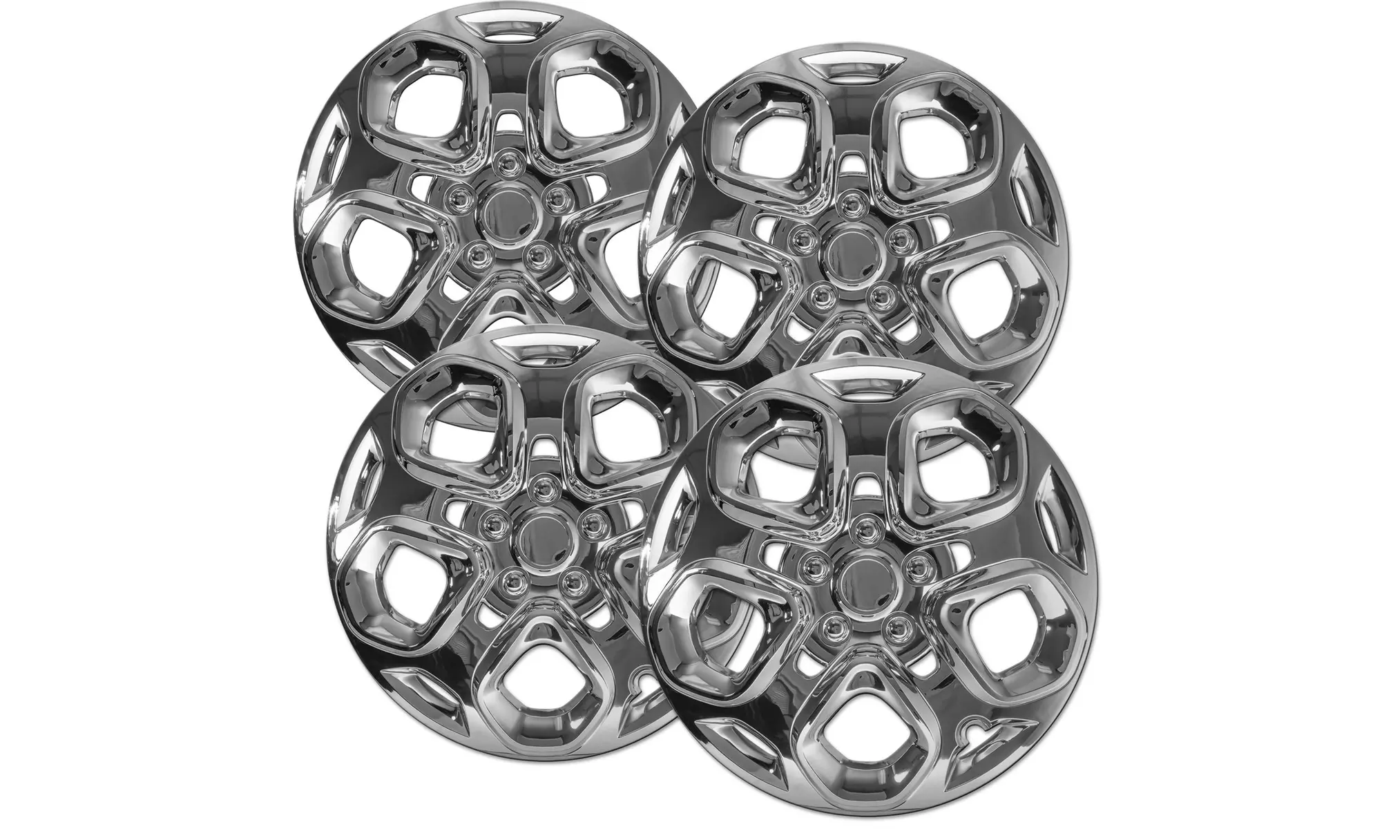 OxGord 17" Chrome Hubcaps for Ford Fusion 2010-2012 (4-Pack) - Primary Image