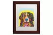 Dean Russo 'Bernese Mountain Dog' Matted Wood Framed Art - Second Medium