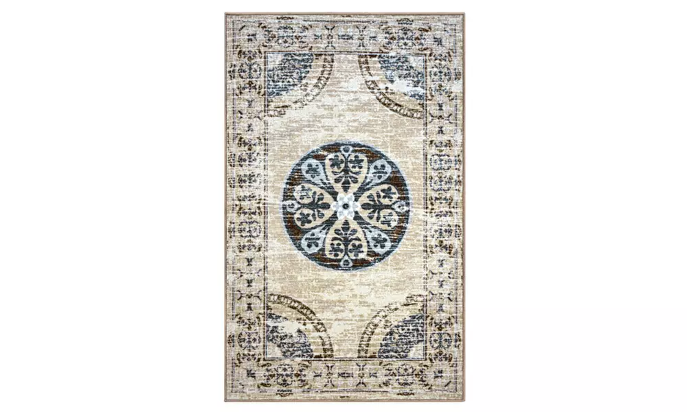 Medallion Moroccan Vintage Shiloh Ultra-Soft Printed Runner & Area Rug - Primary Image