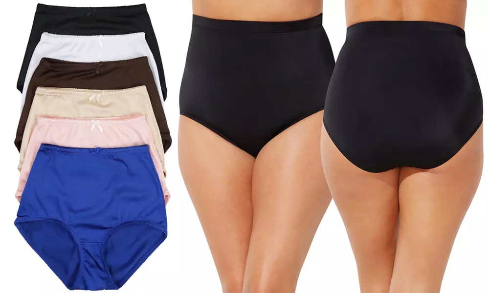 Women's Regular or Plus Full Girdle Panties (6-Pack) - Primary Image