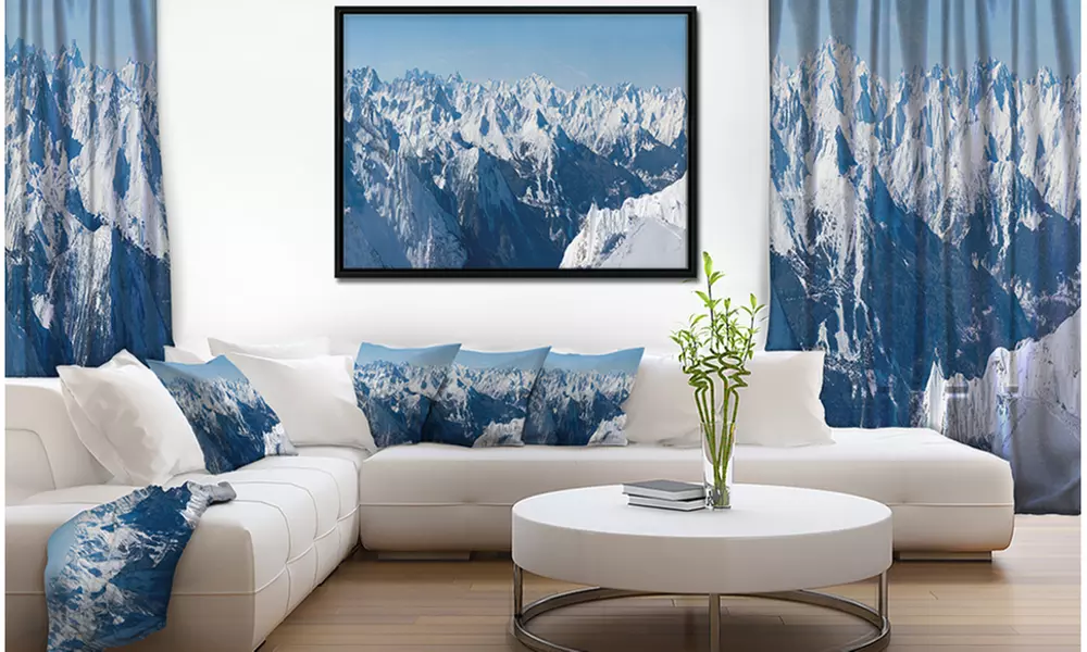 French Alps Panorama - Photography Framed Canvas Art Print - Primary Image