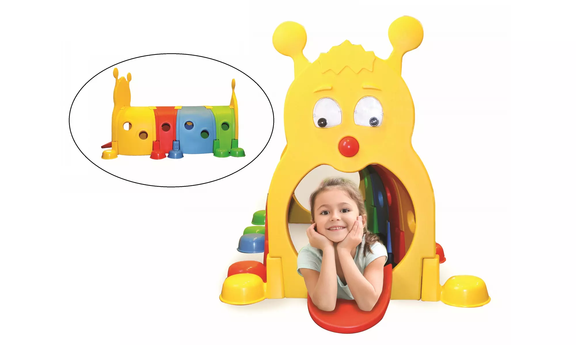 Bintiva Climb and Crawl Caterpillar Tunnel Play Structure - Primary Image