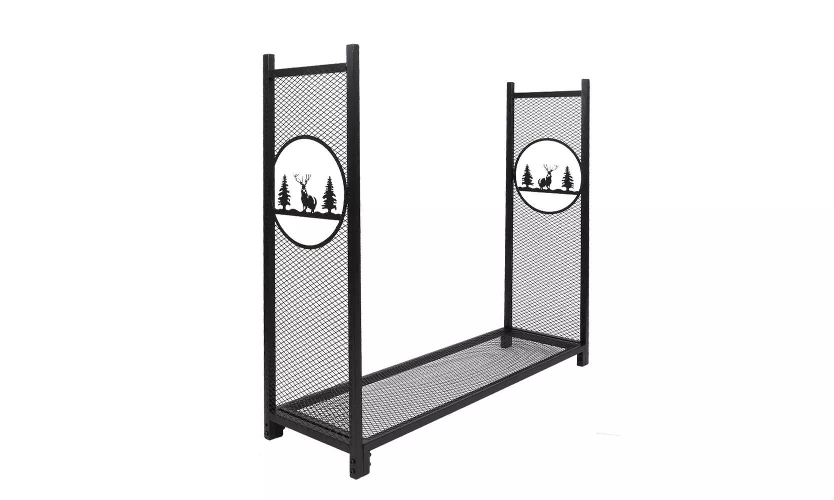 Mesh Firewood Holder With Animal Pattern - Primary Image