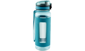 Sports Water Bottle, Wide Mouth Leakproof Lid, Infuser, Silicone Sleeve 16 OZ