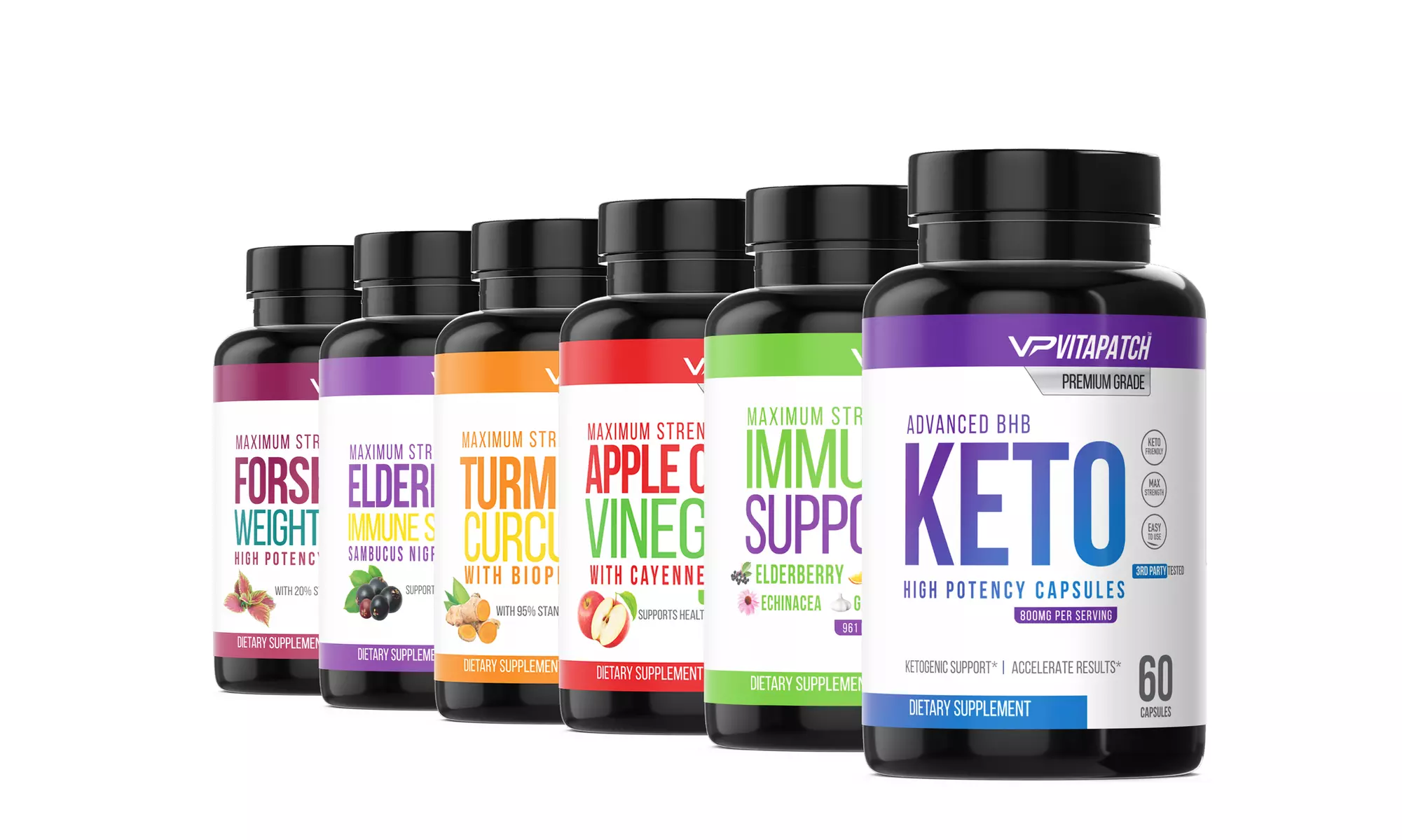 VitaPatch Capsule Vitamin Supplements Variety Pack (1- or 6- Pack)