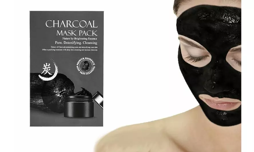 Skin Care Beauty Face Black Natural Charcoal Mask Pack  - Primary Image