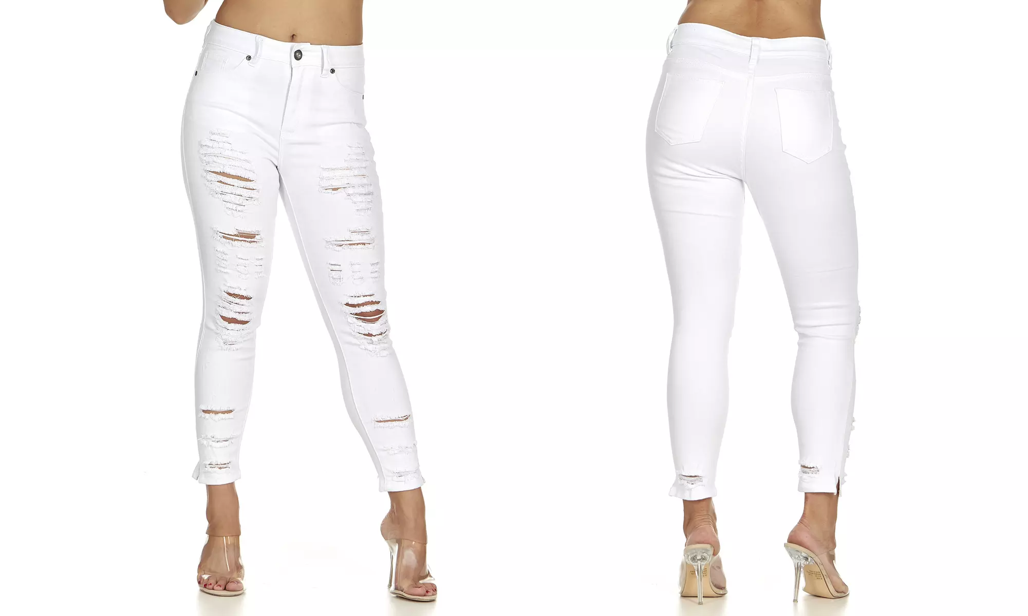 Cover Girl jeans juniors plus size ripped distressed high rise Skinny - Second Medium