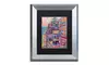 Josh Byer 'The Beach Far Below' Matted Silver Framed Art