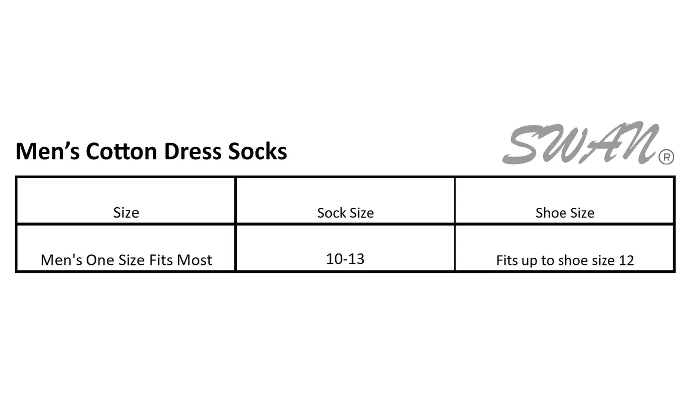 Men's Dress Socks in Solid Colors or Assorted Designs