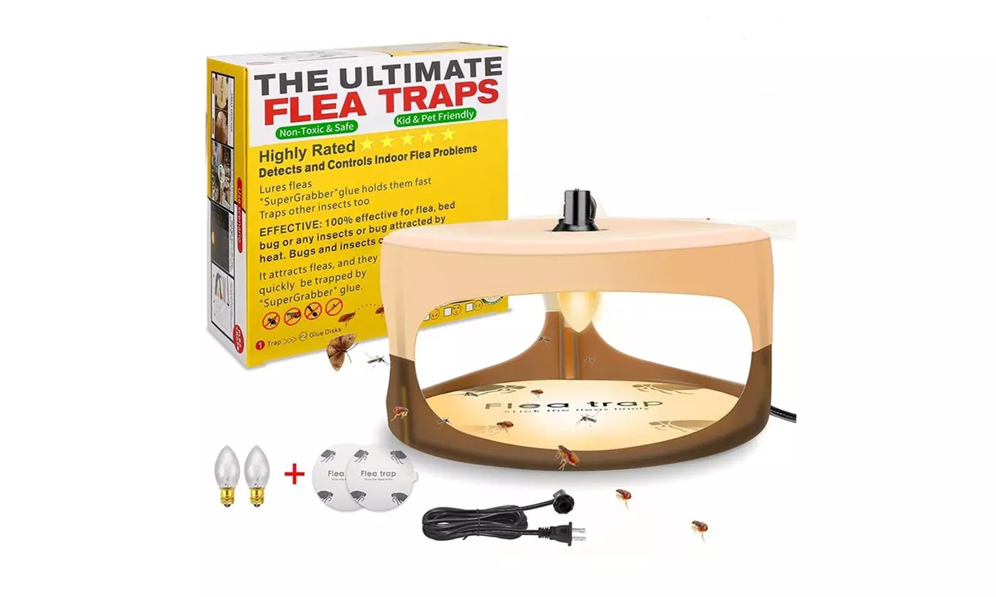 Electric Flea Trap Killer Home Pest Control Sticky Disc Spare Lamp Non-toxic Pad - Primary Image