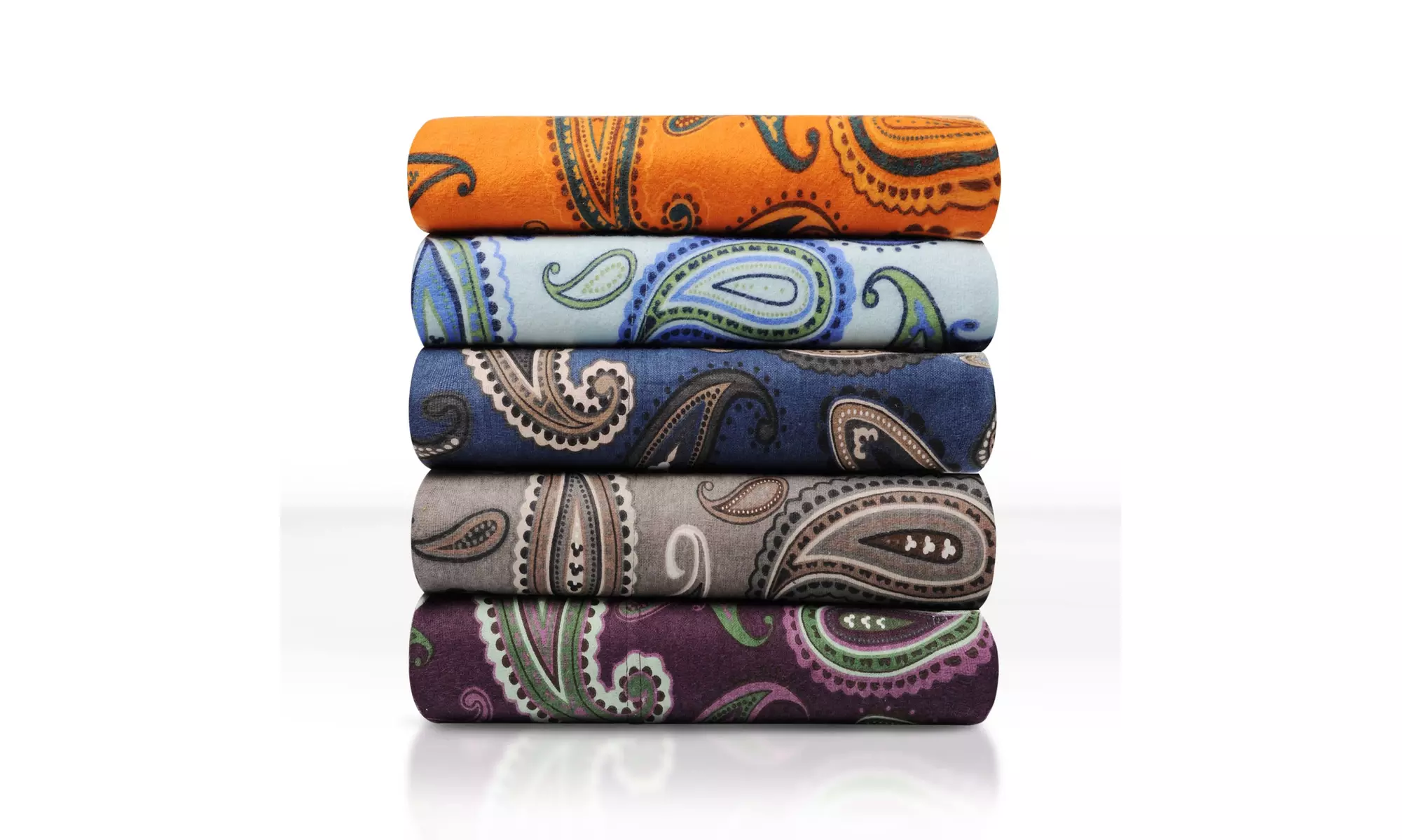 Superior 100% Flannel Cotton Floral Paisley Traditional Bed Sheet Set - Primary Image
