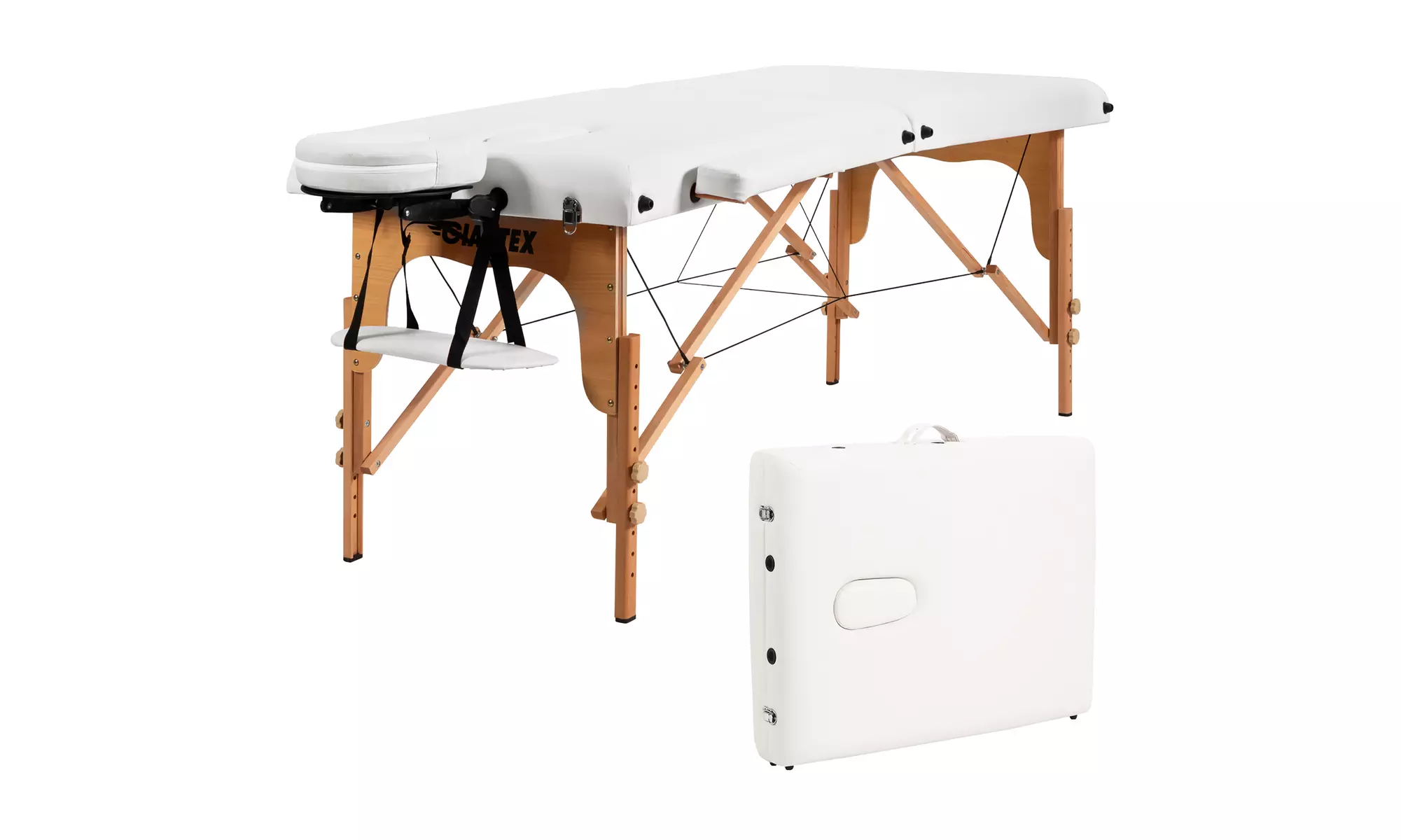 84" Portable Massage Table Adjustable Spa Bed with Carry Case