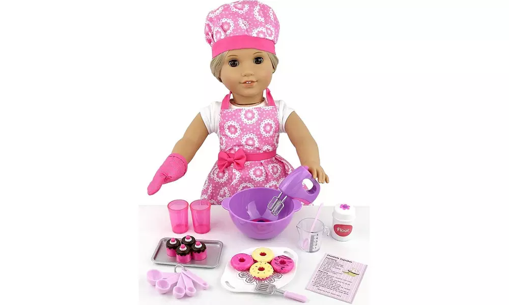 Click n' Play Doll Baking Set with Apron and Chef Hat - Second Medium
