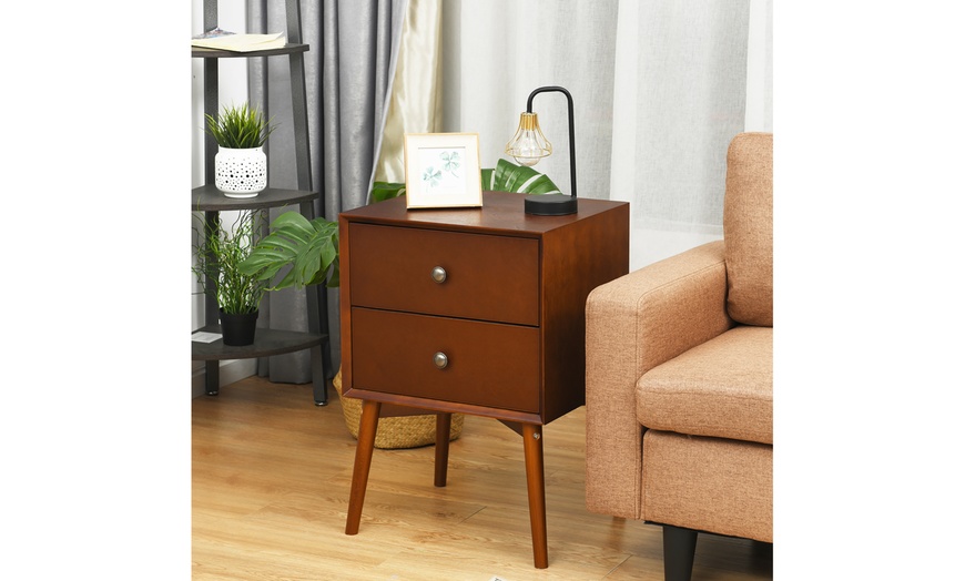 Up To 53% Off On Costway 2PCS Nightstand Mid-C... | Groupon Goods