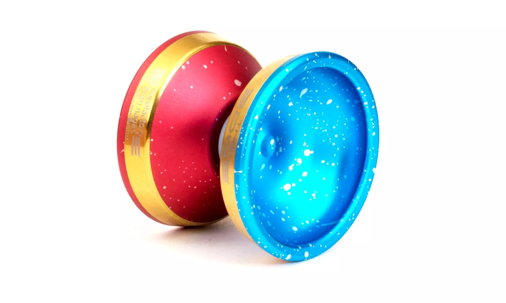 Edge Yoyo by YoYoFactory Color Half Red and Half Blue Acid Wash and Gold - Primary Image