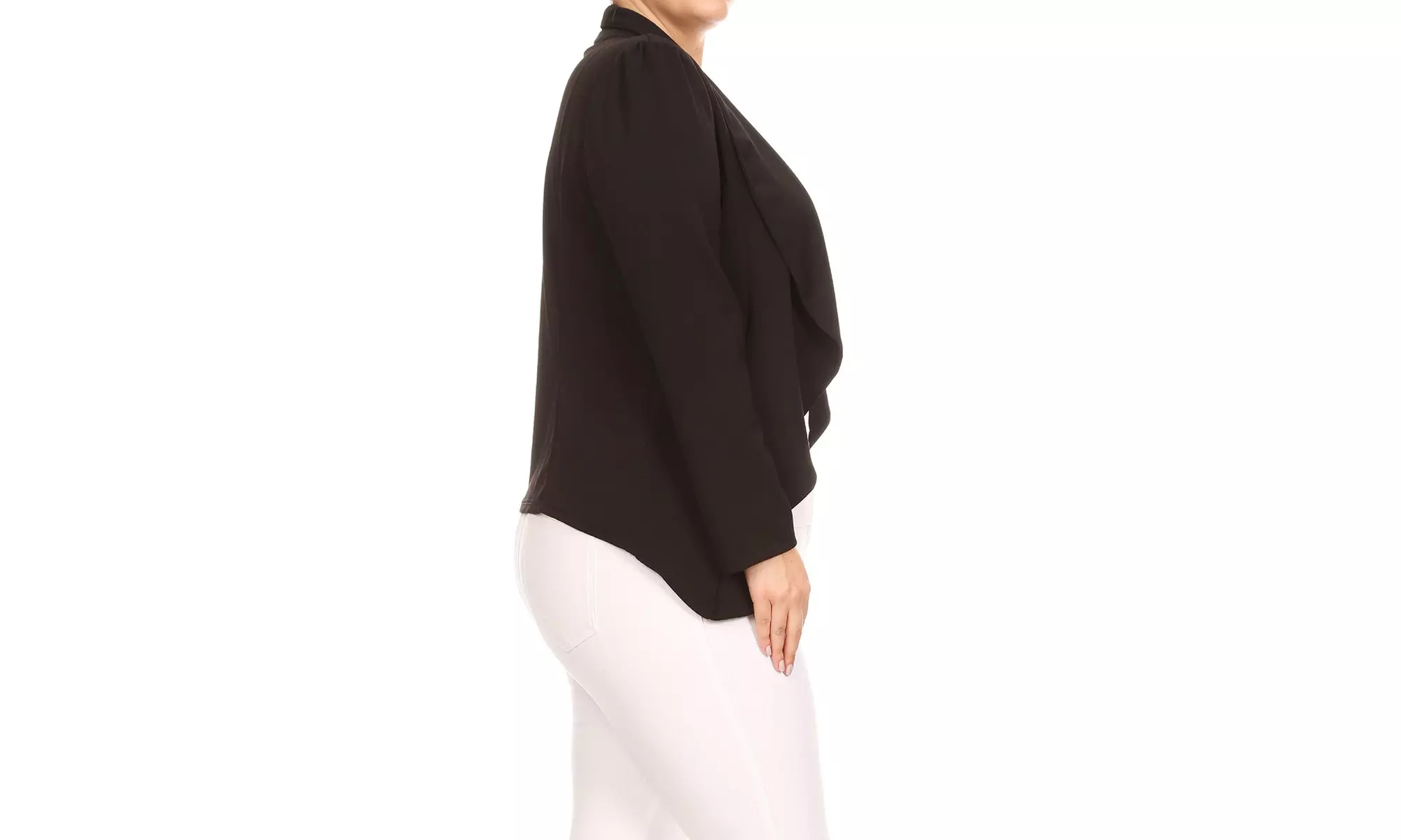 Women's Solid Plus Size Long Sleeves Blazer Jacket