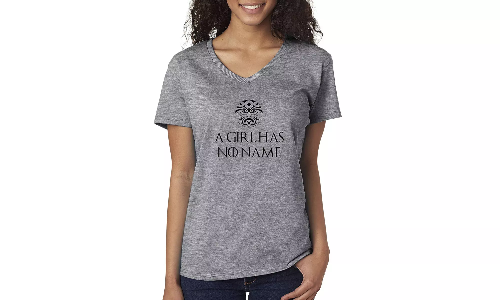 New Way 688 - Women's V-Neck T-Shirt A Girl Has No Name Game of Thrones - Primary Image