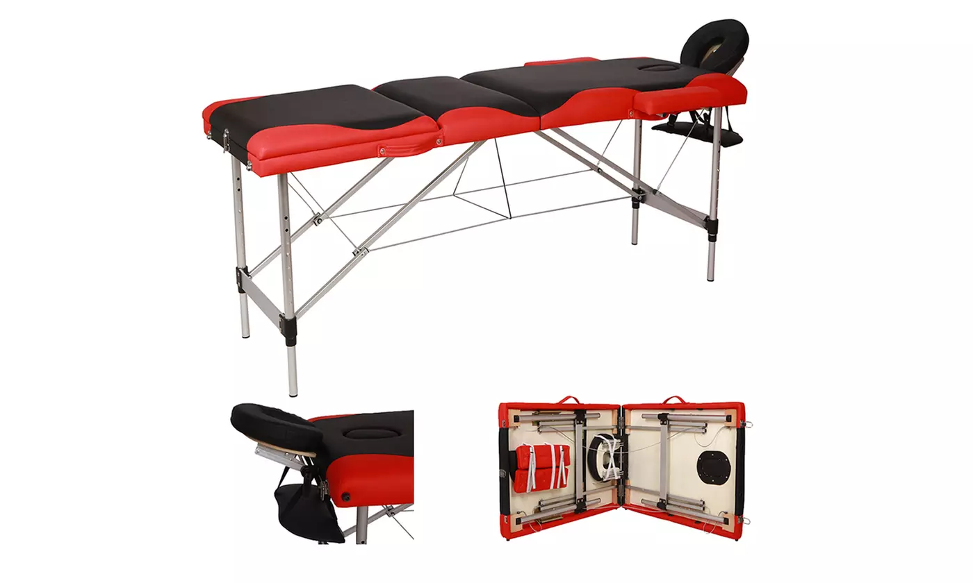 3 Sections Folding Aluminum Tube SPA Bodybuilding Massage Table  - Second Medium