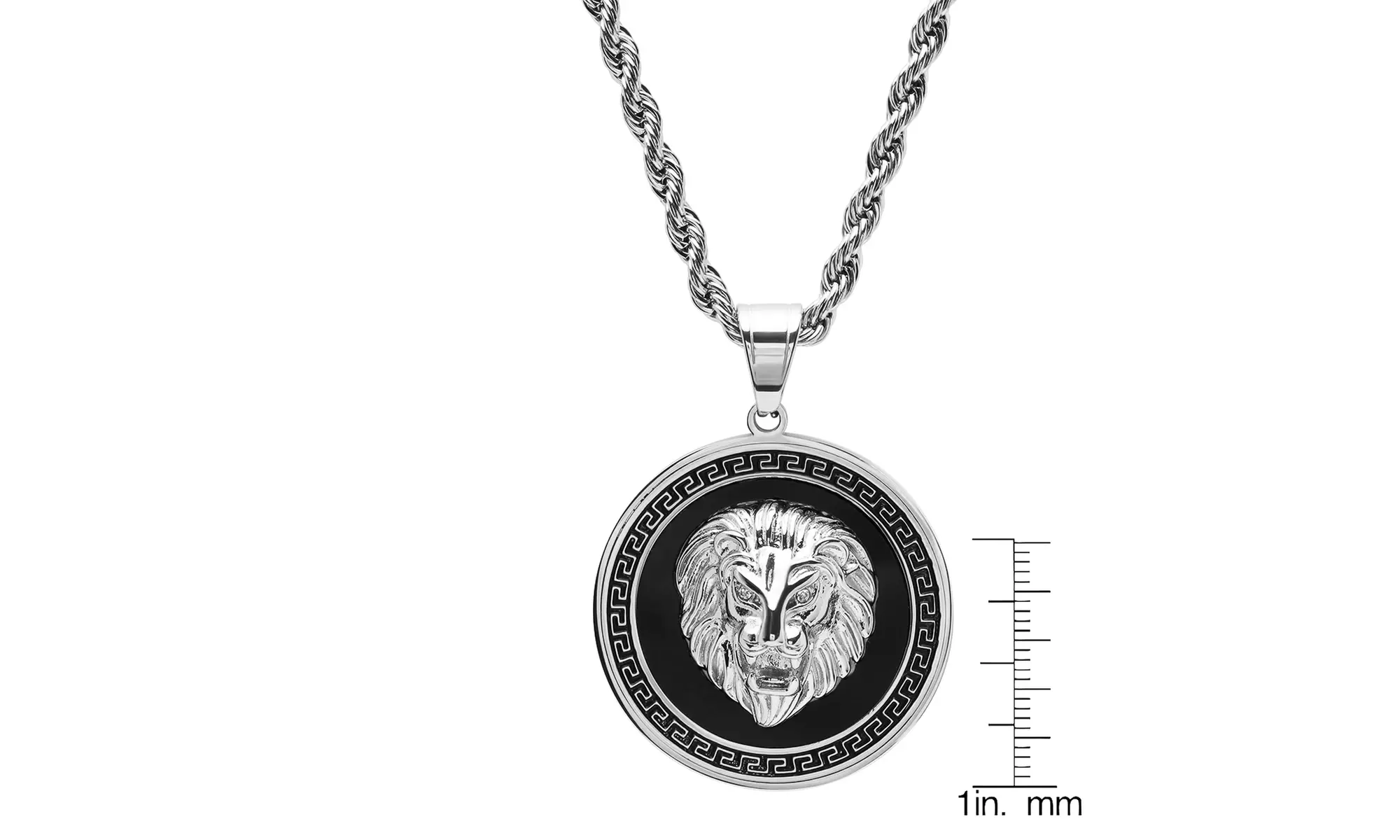 Men's Stainless Steel Lion Head Pendant 