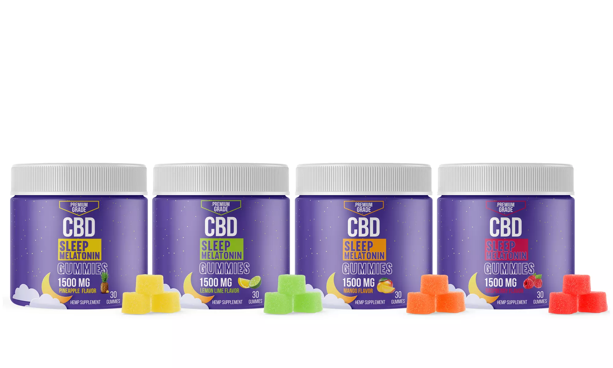 CBD Night-Time Sleep Premium Grade Gummies 1500mg (Various Flavors)