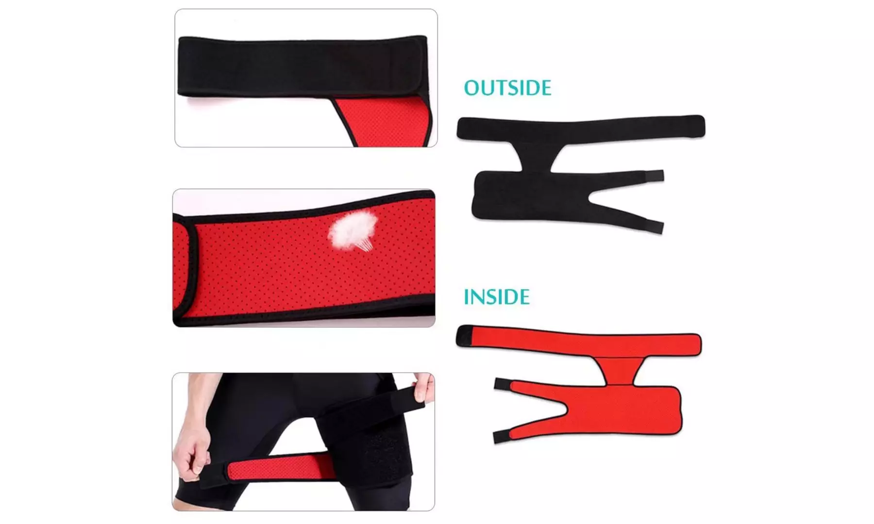Hip Brace Thigh Compression Sleeve Groin Compression Wrap for Hip Pain Relief