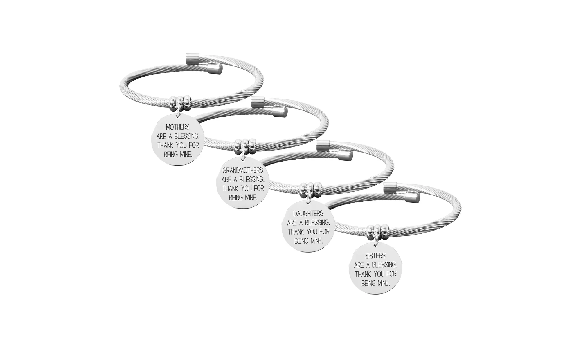 Pink Box Inspirational Disc Bracelets - Primary Image