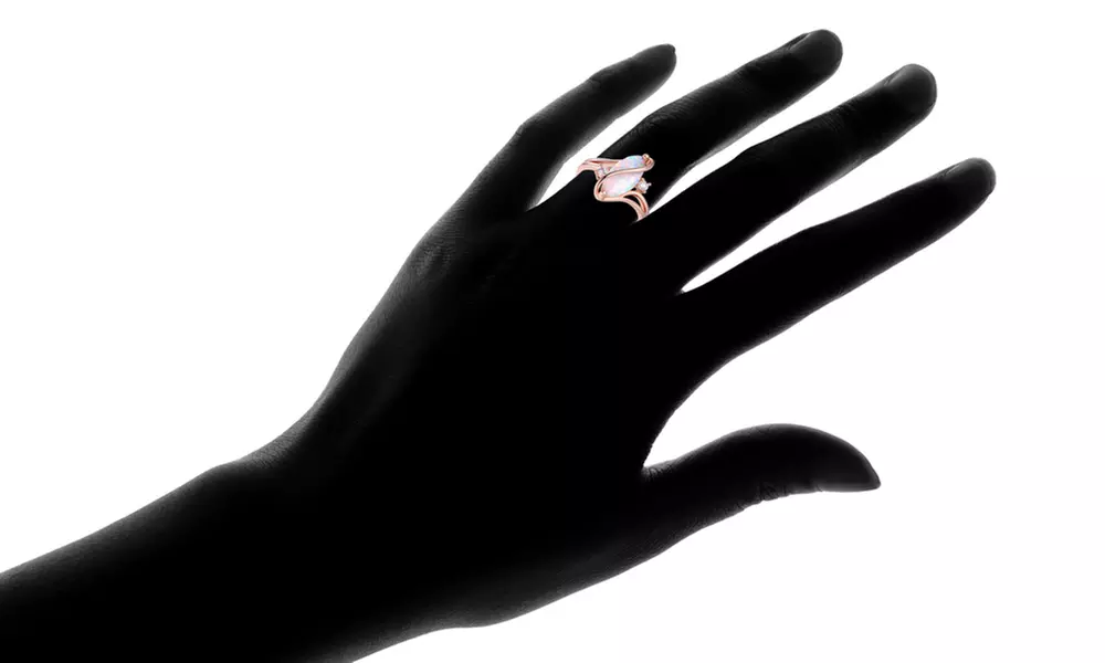 Fire Opal & 18K Rose Gold Oval S Engagement Ring