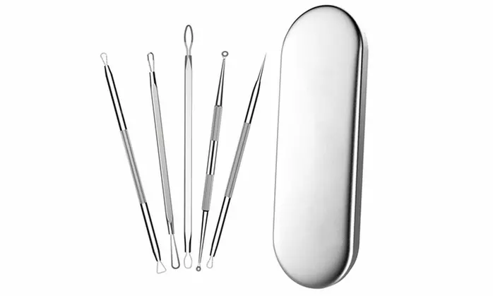 Blackhead Remover Pimple Popper Tool Kit Acne Comedone Zit Blackhead Extractor - Second Medium