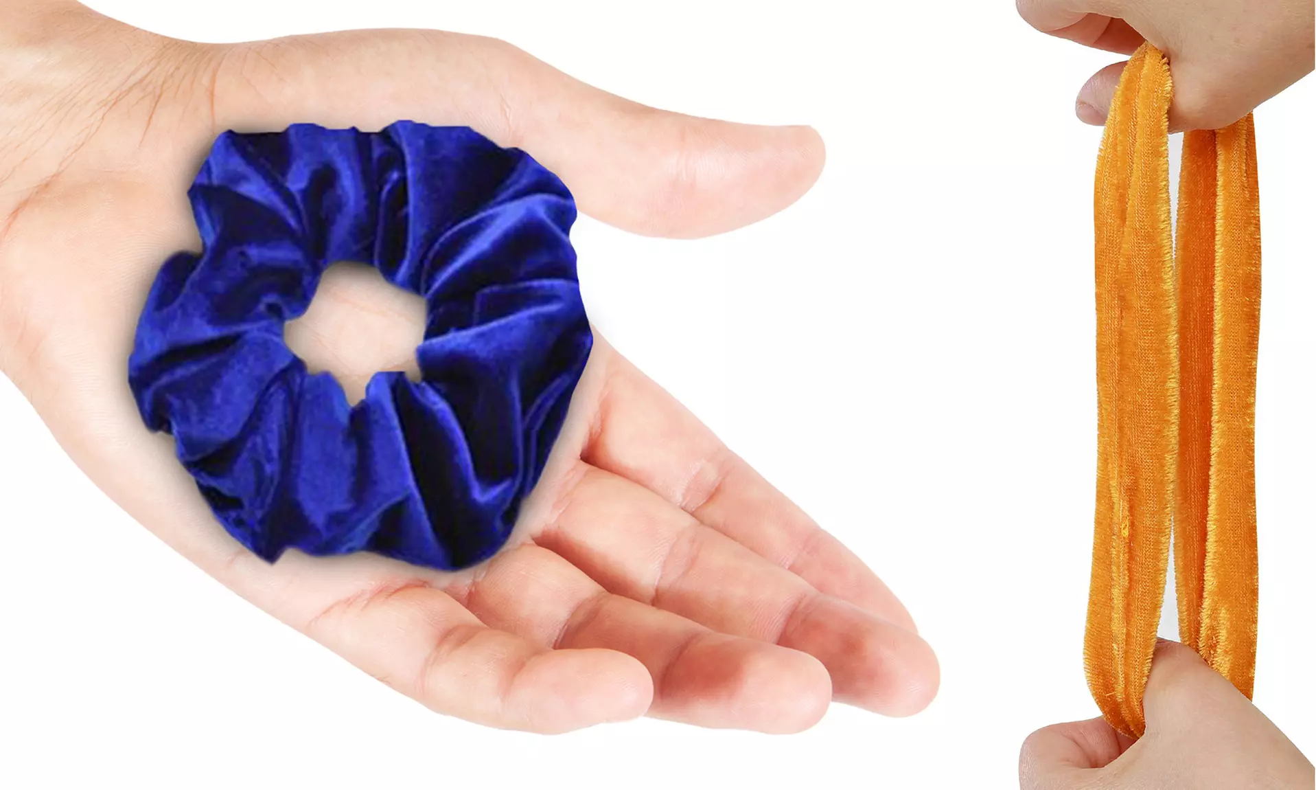 Brilliant Soft Velvet Elastic Hair Ties Scrunchies - 18 Pack