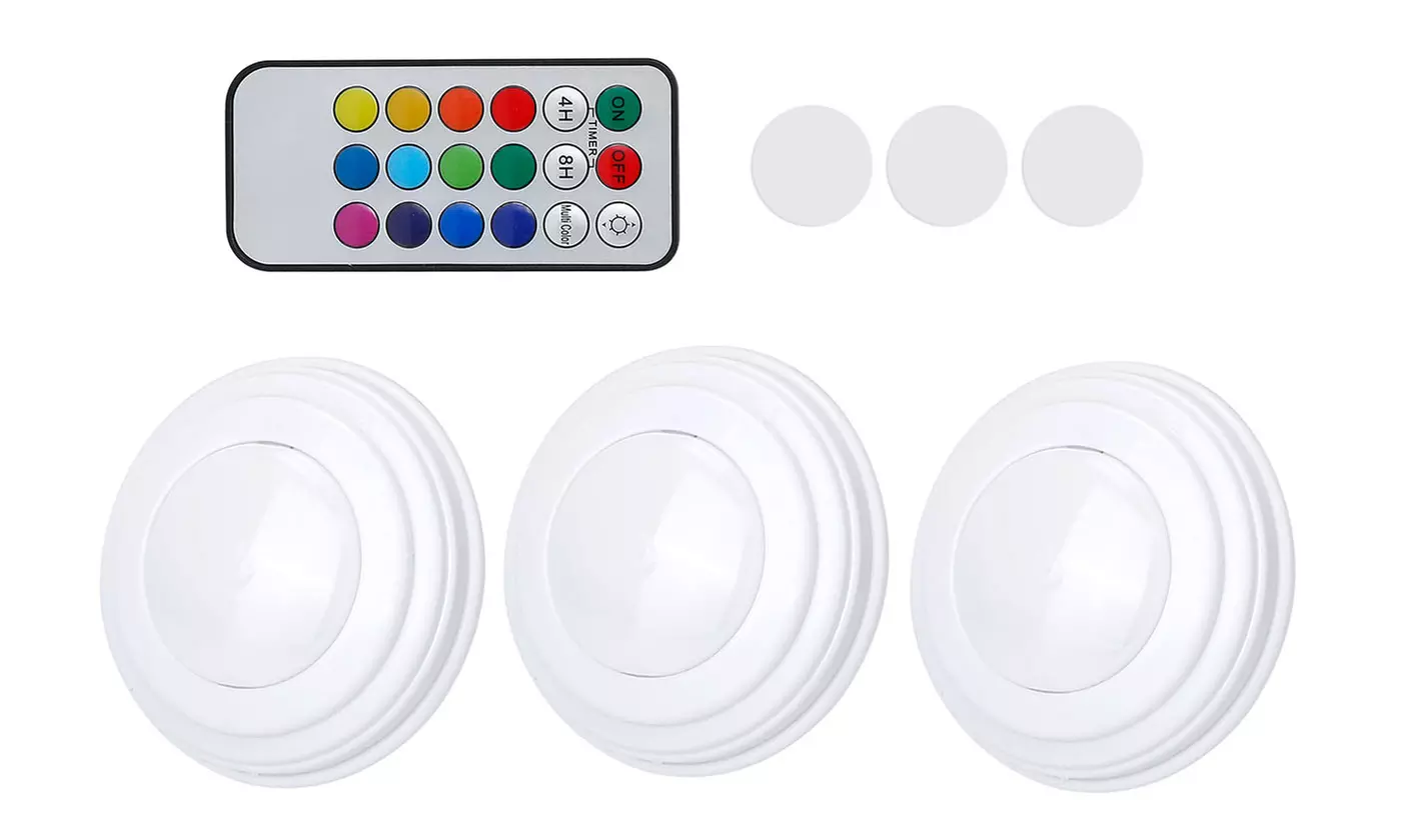 iMounTEK Multi-Color LED Lights, Remote Control, 4/8 Hour Timer, 3 Pack - Second Medium