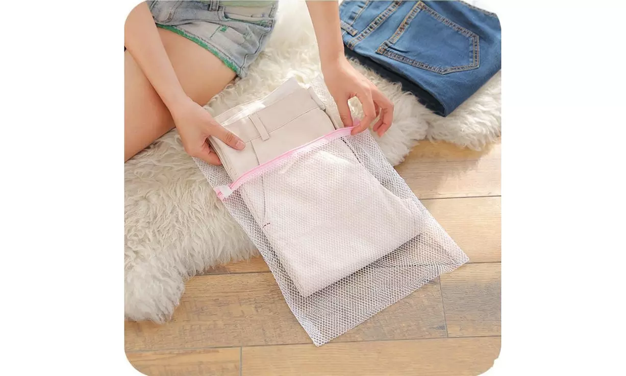 3 Pack  Reusable Zippered Mesh Washing Machine Bag Intimates Lingerie (4542) - Second Medium