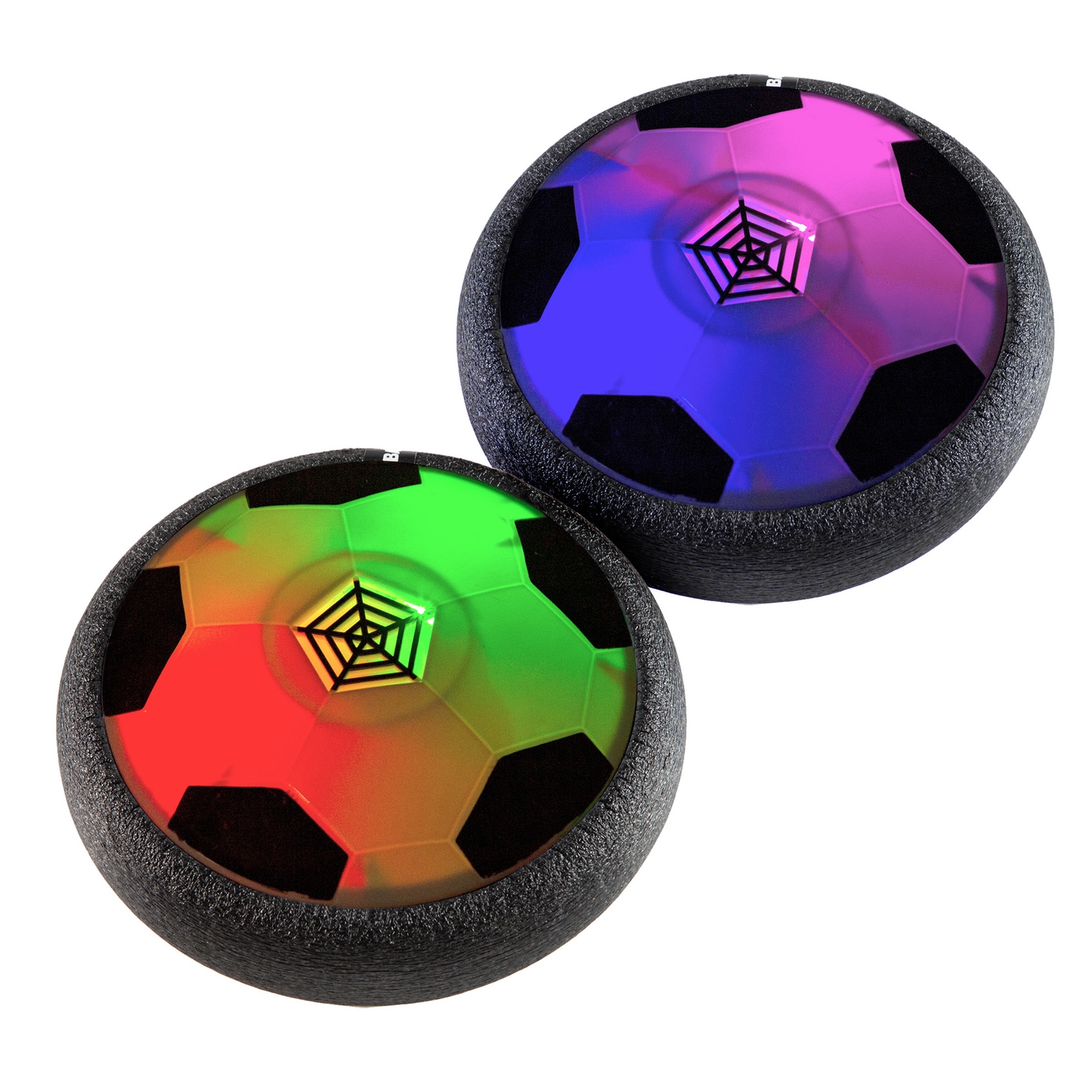2 Pack Hover Soccer Ball with LED Lights & Soft Bumpers, Kids Toys and Fun Gifts