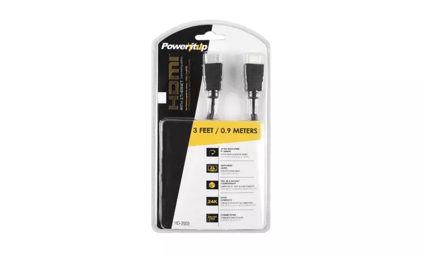 POWERIT  3ft.6ft.12ft.25ft.50ft.100ft.  HDMI v2.0 Cable with Ethernet - Primary Image