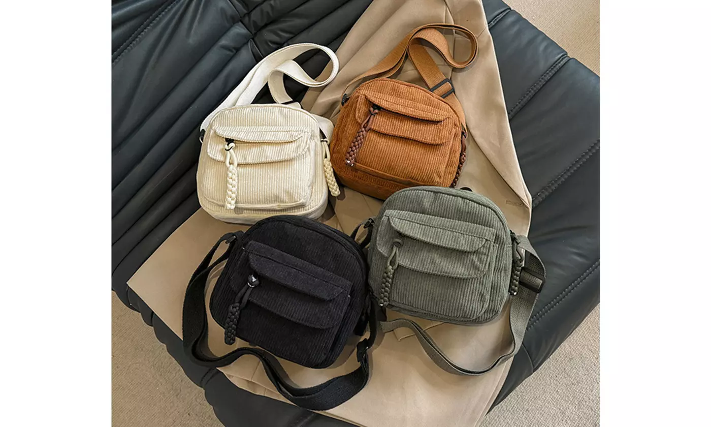 Corduroy Crossbody Purse - Multiple Options