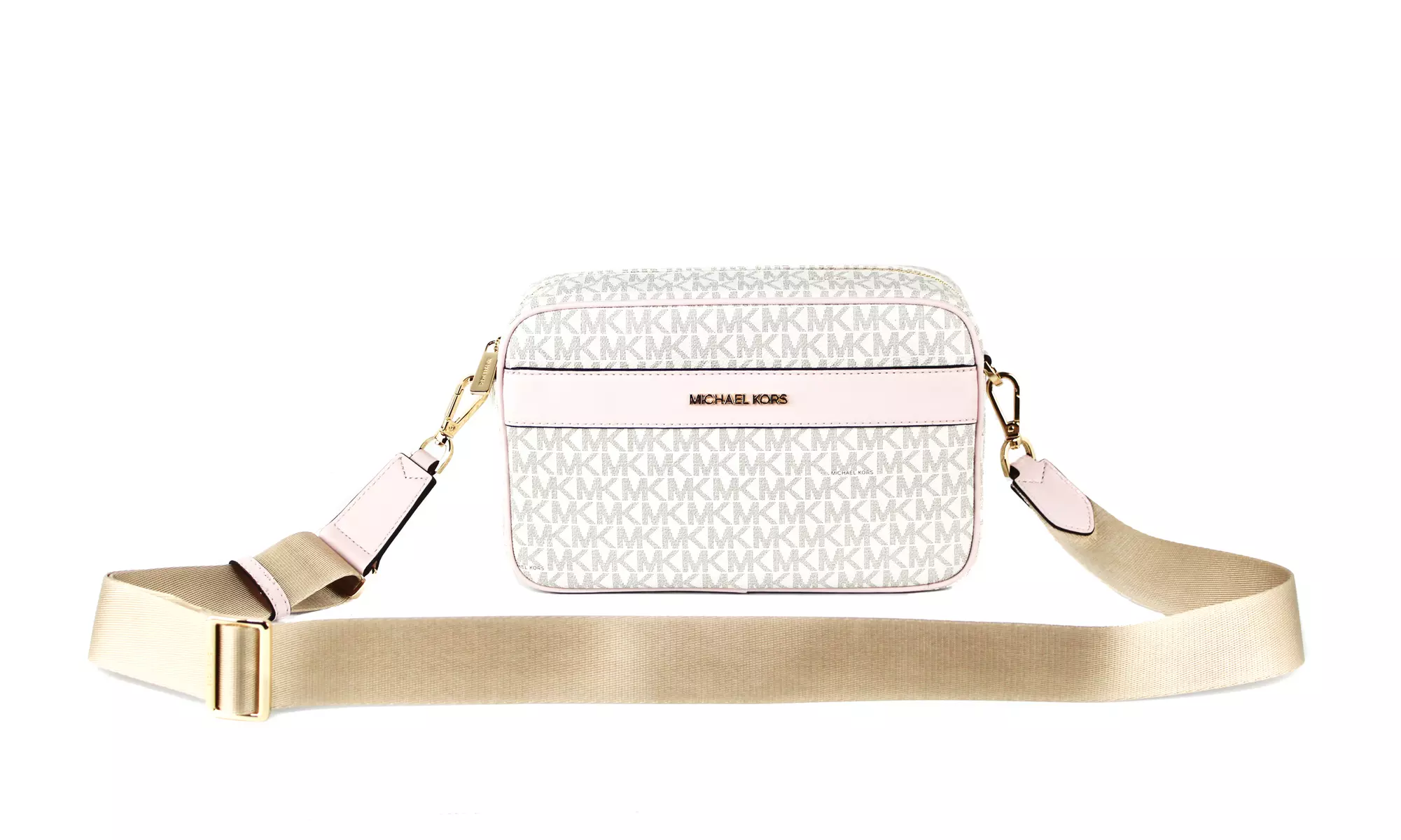 Michael Kors Kenly Signature PVC Large Pocket Crossbody Handbag - Primary Image