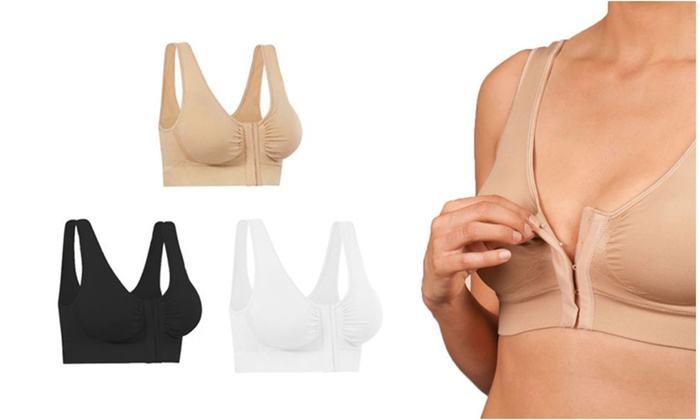 front zip miracle bamboo bra