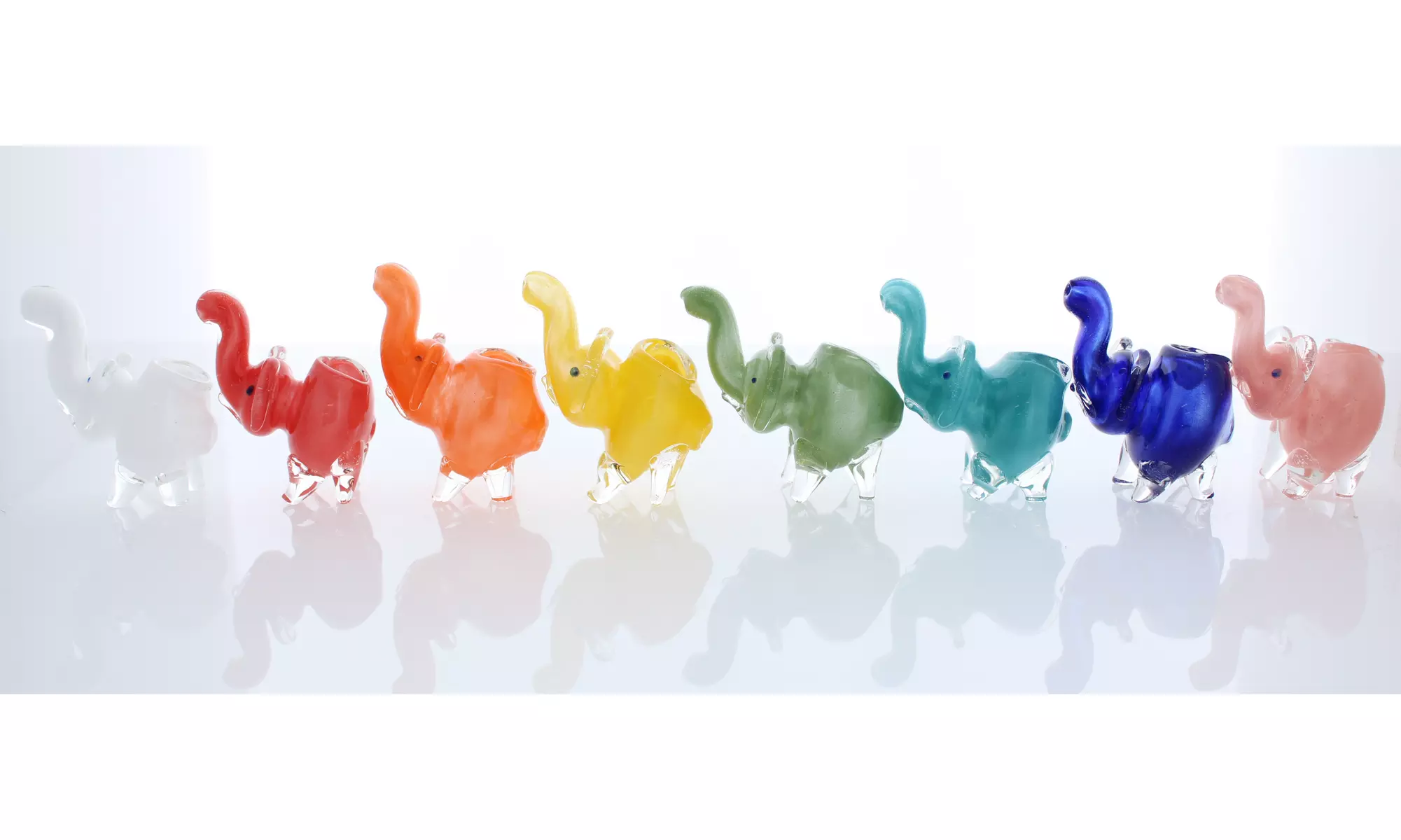 Elephant Solid Color 3" Glass Tobacco Pipe  - Primary Image
