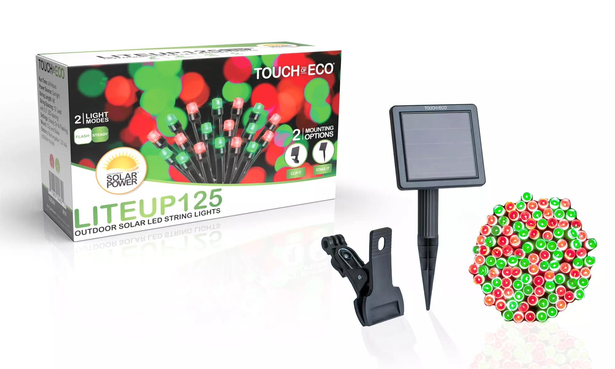 125LED Solar Powered String Lights. Multiple Colors & Quantities Available. 