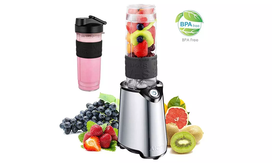Aicok Personal Blender, Smoothie Maker, Stainless Steel Single Serve Blender - Primary Image